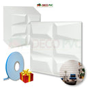 PANEL 3D - Trapecio S085 / 10pzas / 50*50cmBLANCO MATE/WHITE