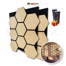 Lambrin Acústico HexagonalEucalipto