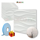 PANEL 3D -Dunas S090 / 10pzas / 50*50cmBLANCO MATE/WHITE