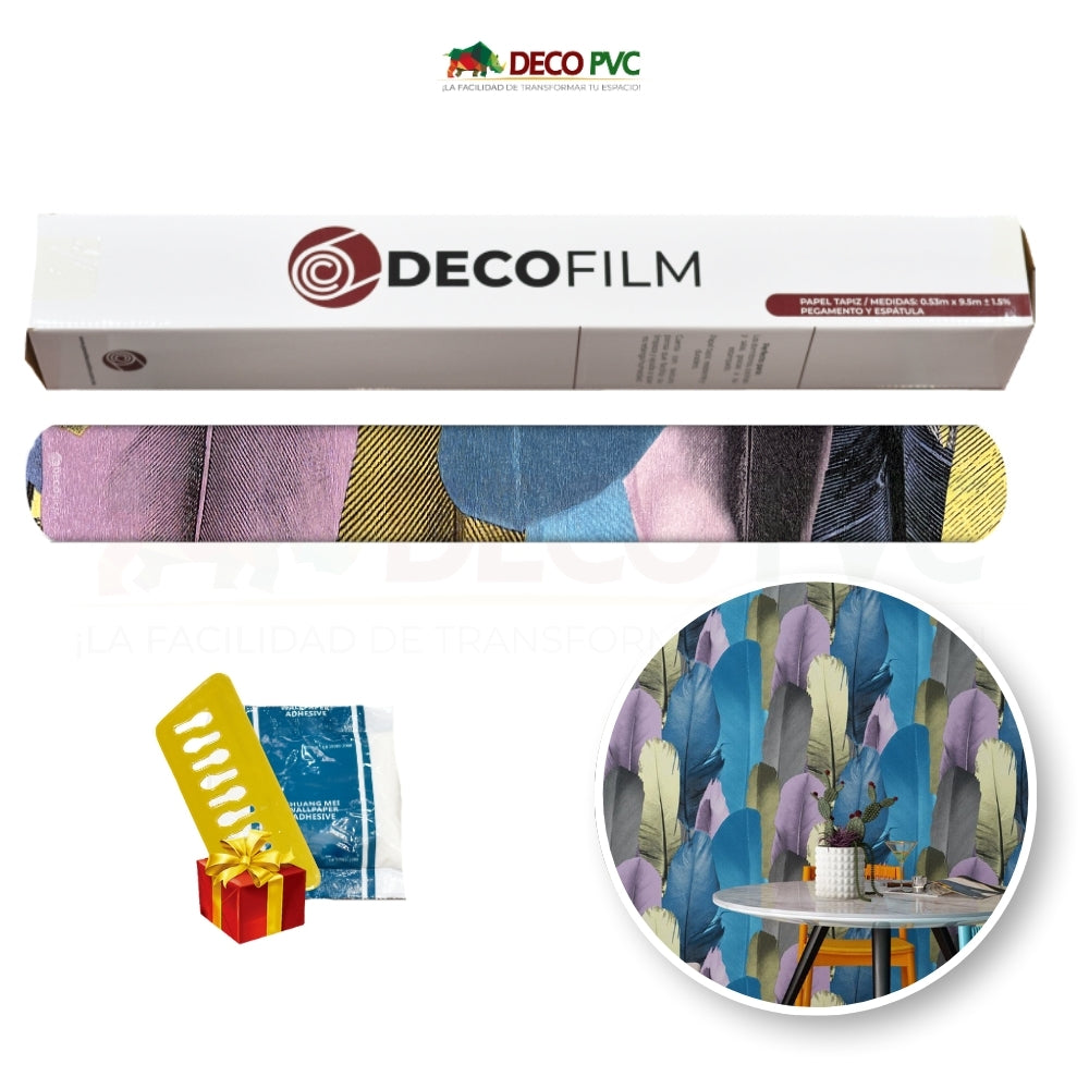 Papel Tapiz Plumas - DECOFILM®