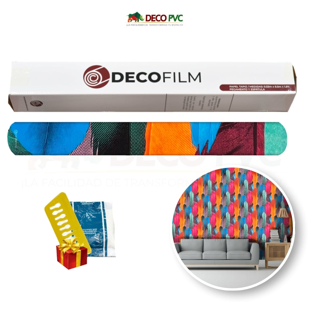 Papel Tapiz Plumas - DECOFILM®