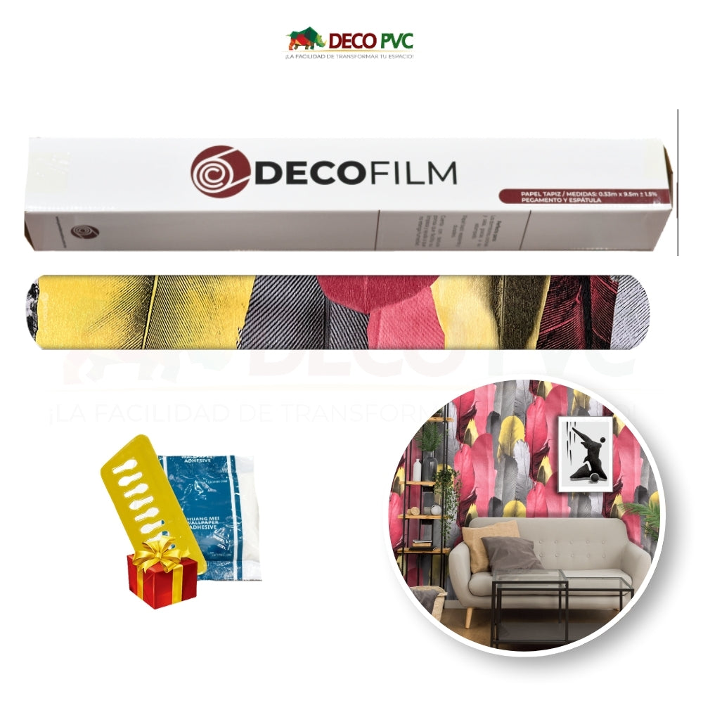 Papel Tapiz Plumas - DECOFILM®