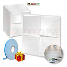 PANEL 3D -Cuadros S040 / 10pzas / 50*50cmBLANCO MATE/WHITE