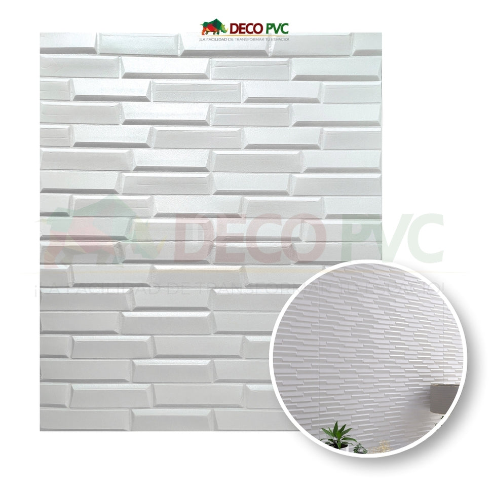 Panel Soft 3D Autoadherible  / 10pzas / 70*77cmBLOCK BLANCO