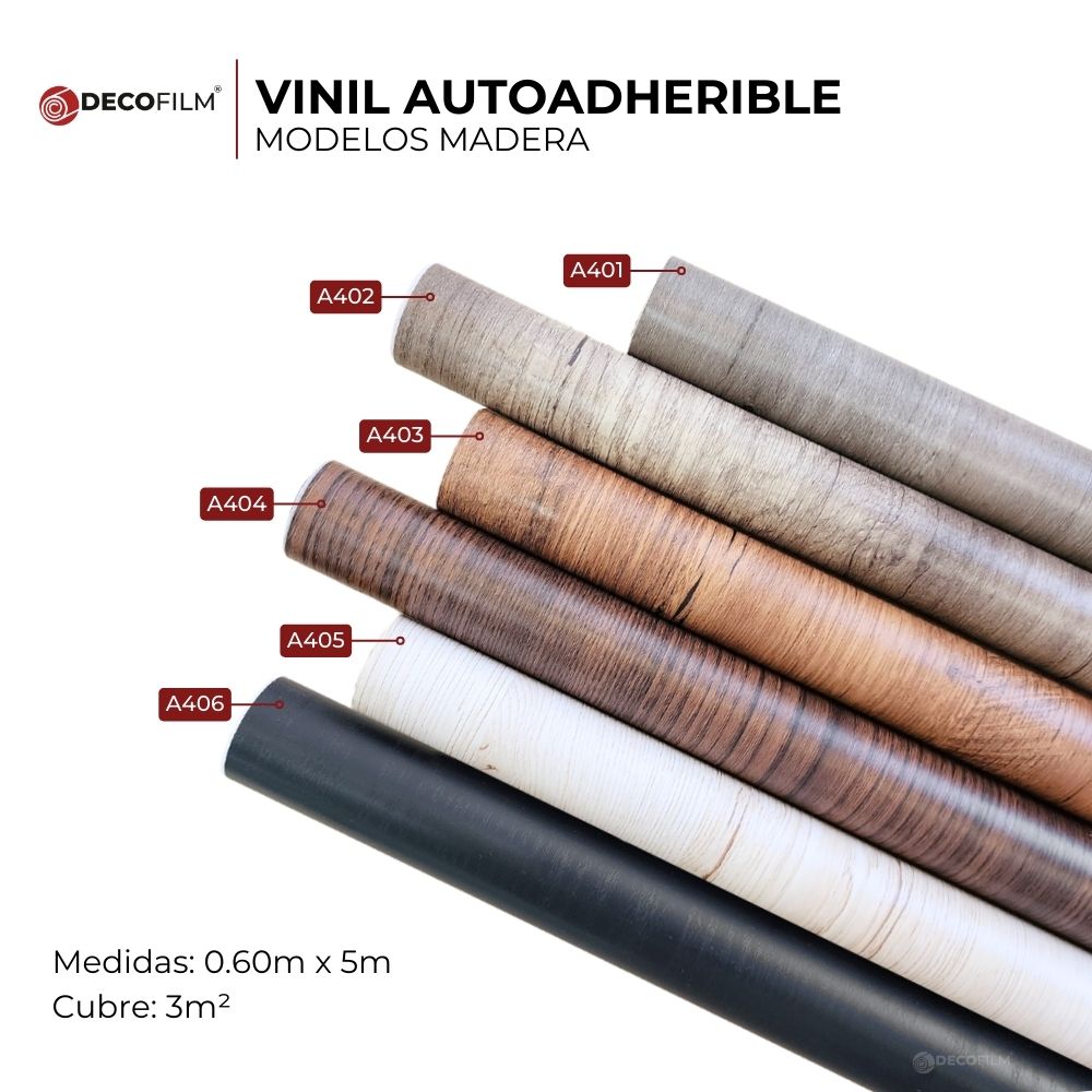 Vinil Autoadherible Madera en rollo (0.60x5m) - DECOFILM®