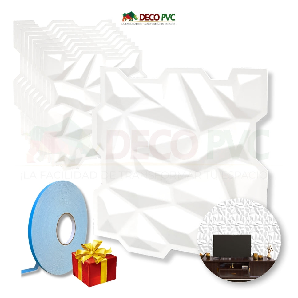 PANEL 3D Profesional - X1203 CRISTAL  / 10pzas / 50*50cm