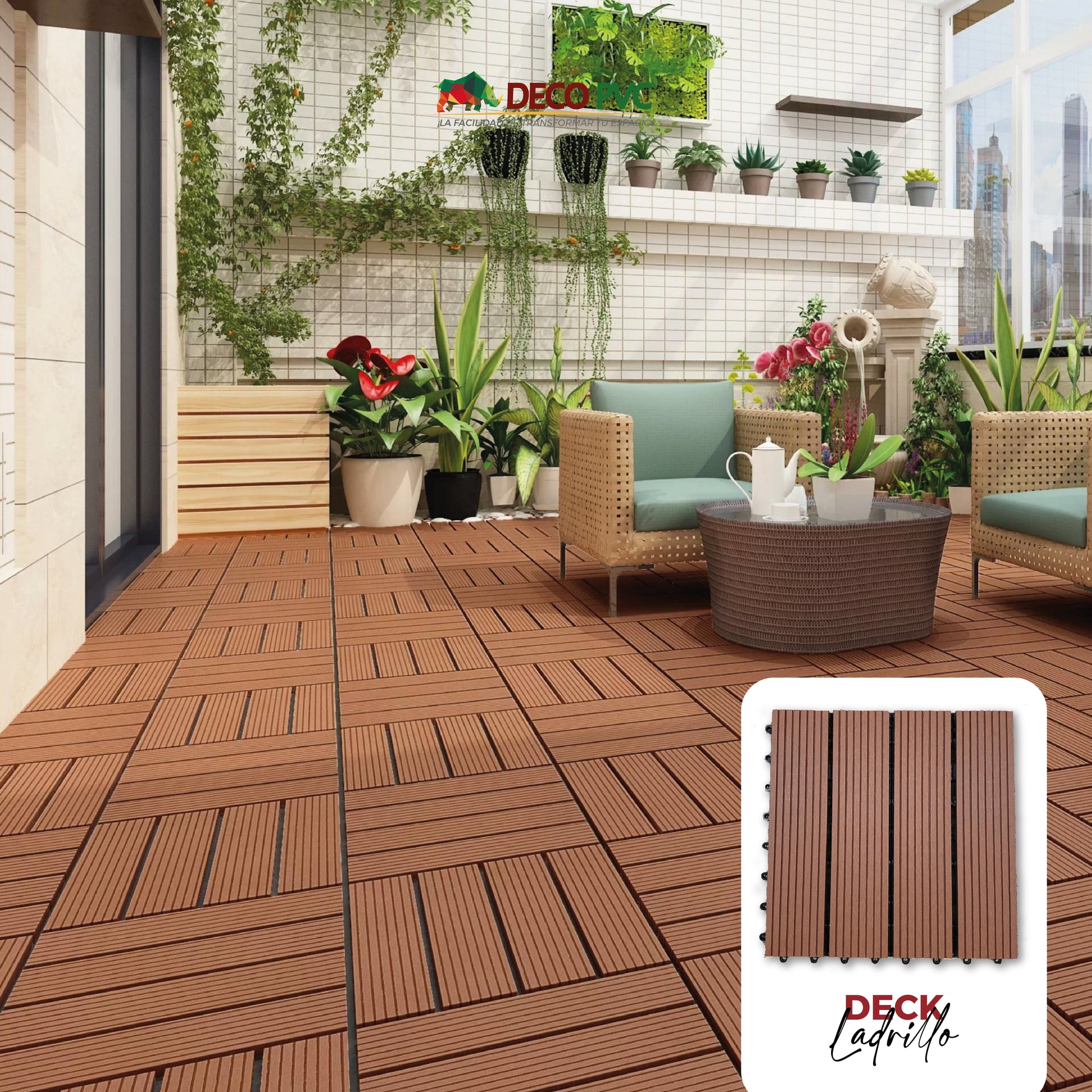 Deck piso para jardín/Plus