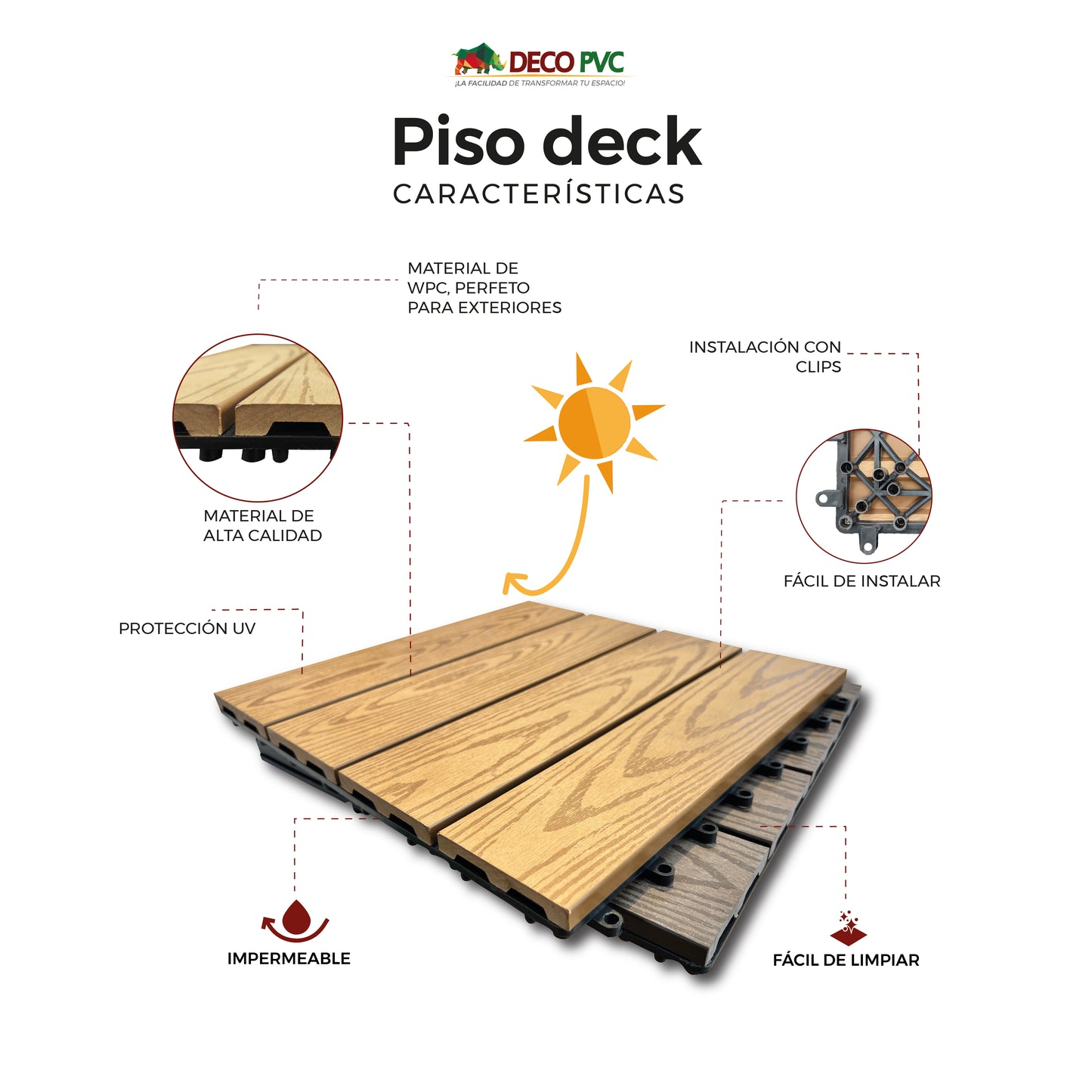 Deck piso para jardín/Plus