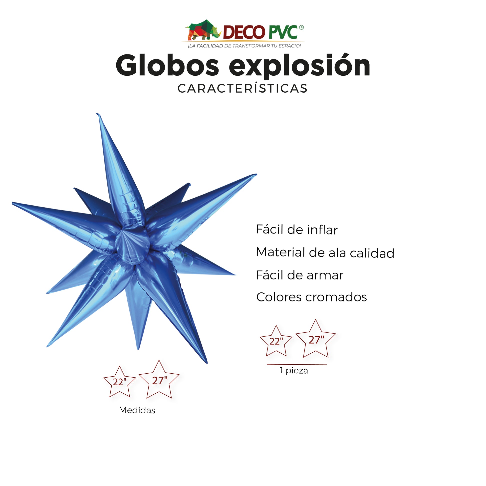 Globo Estrella Explosión Dorado - E001 - BolaBola®