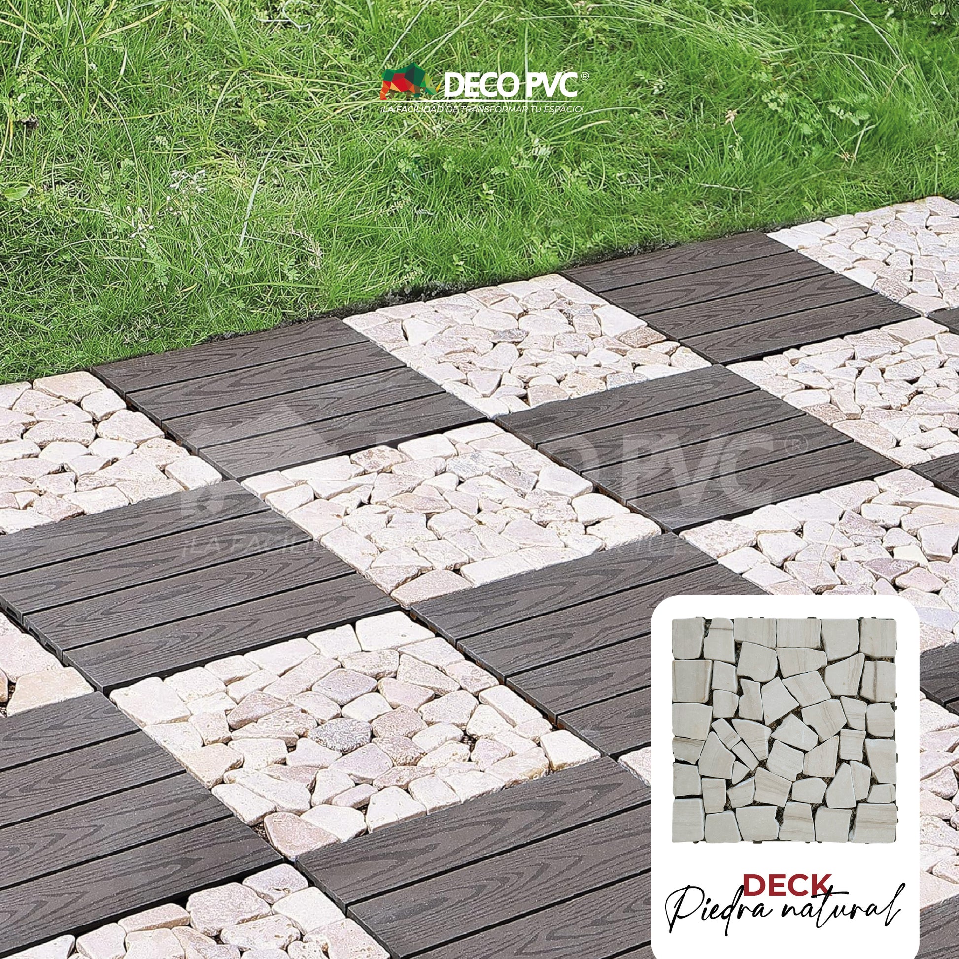 Deck piso para jardín / 6pzas /30*30