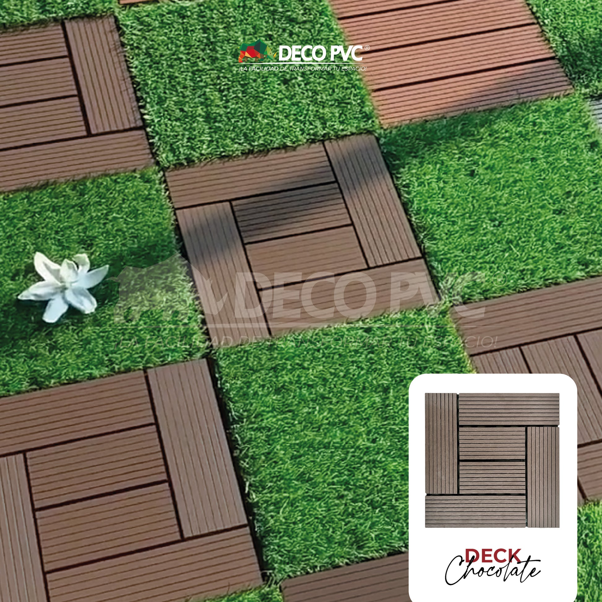 Deck piso para jardín / 6pzas /30*30