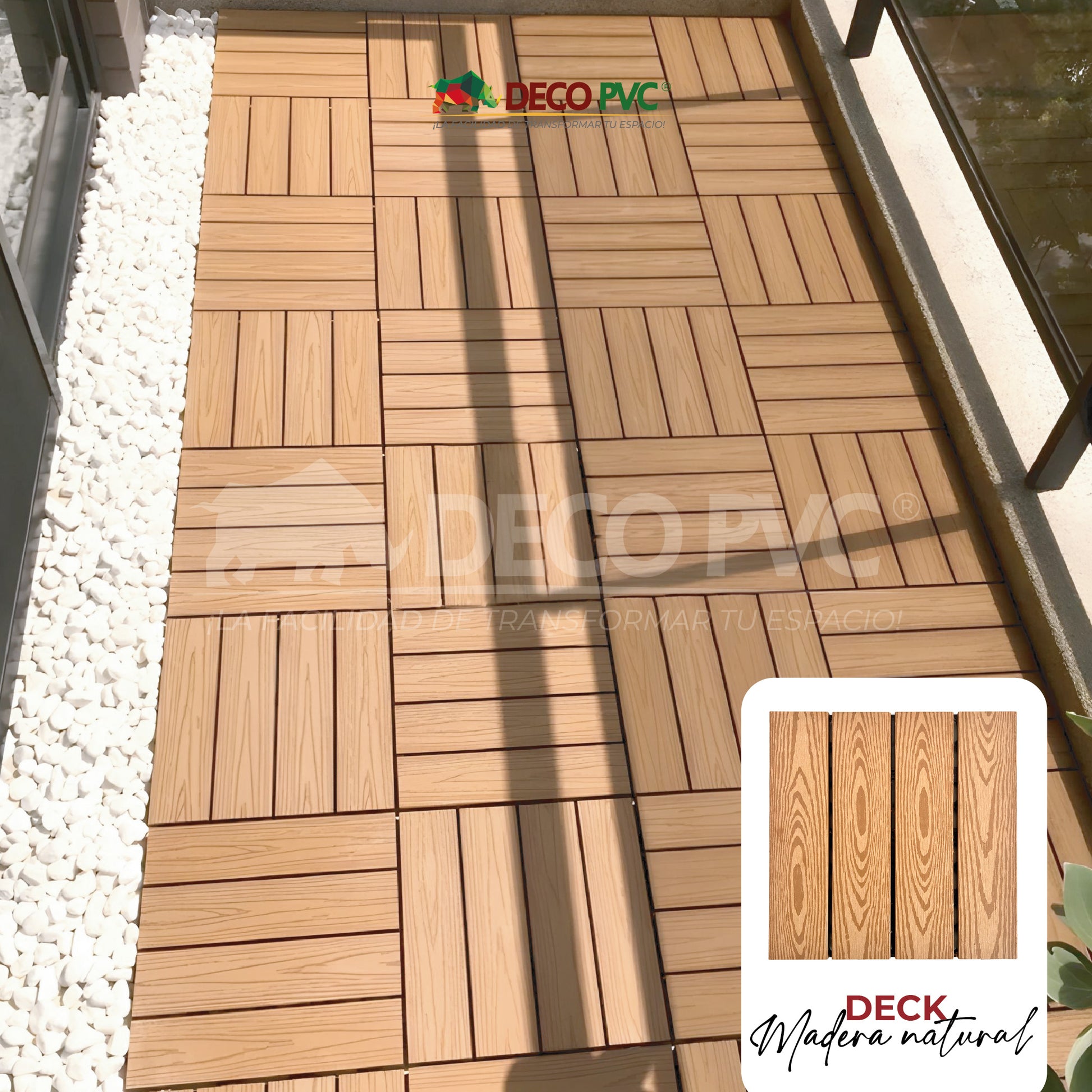 Deck piso para jardín / 6pzas /30*30