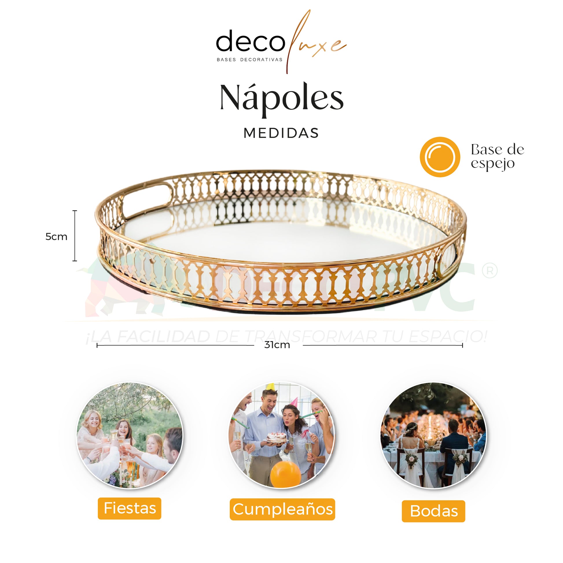 Charola Decorativa - Decoluxe