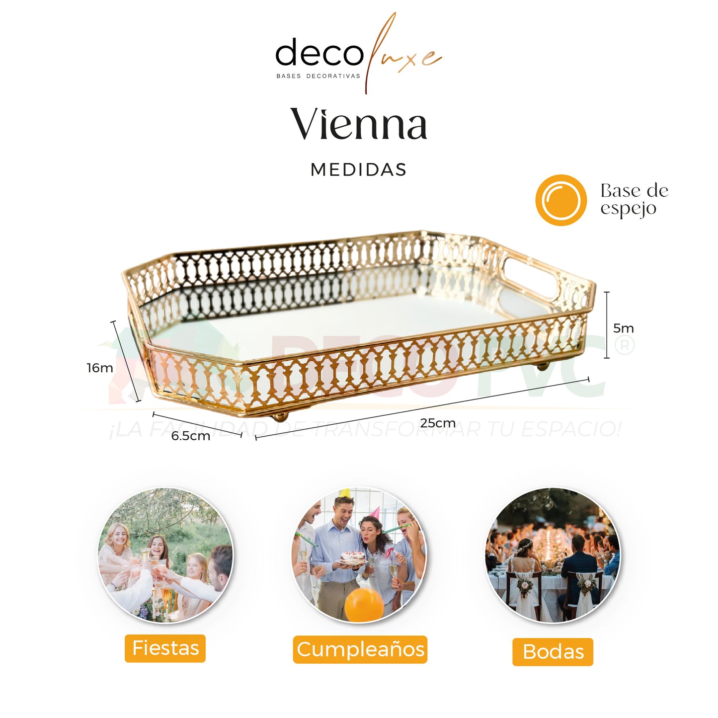 Charola Decorativa - Decoluxe