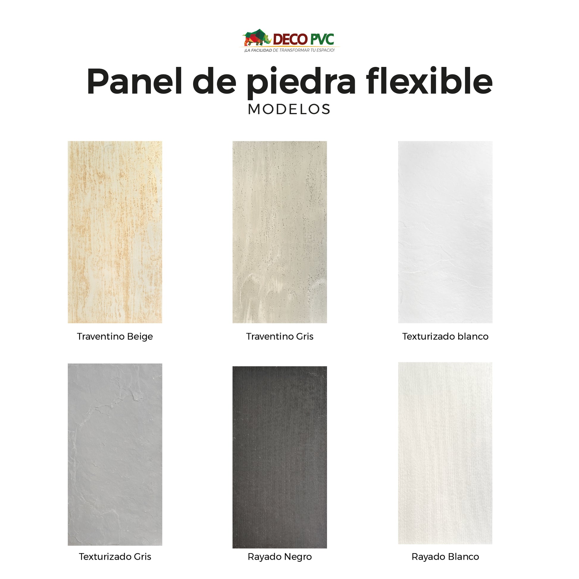 Rayado Negro BW1998 - Panel de Piedra Flexible