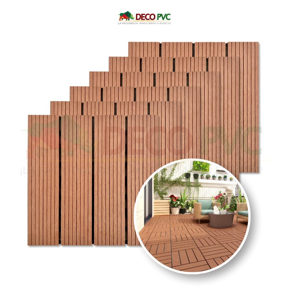 Deck piso para jardín / 6pzas /30*30