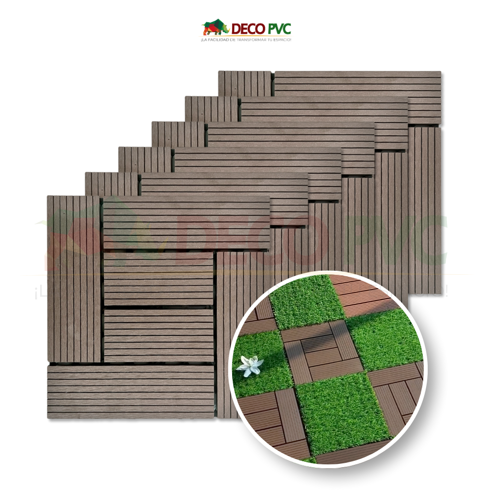 Deck piso para jardín / 6pzas /30*30
