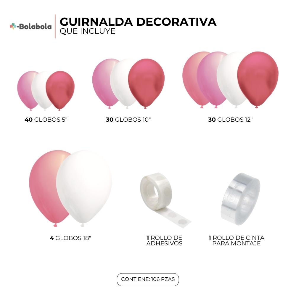 Dulce Rosa - Guirnalda decorativa de globos - BolaBola®