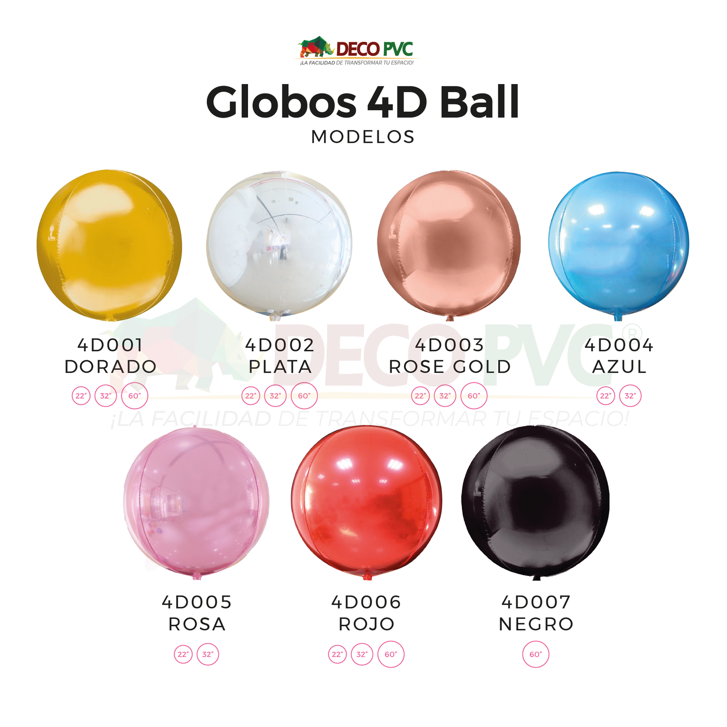 Globo Ball 4D Dorado- 4D001 - BolaBola®