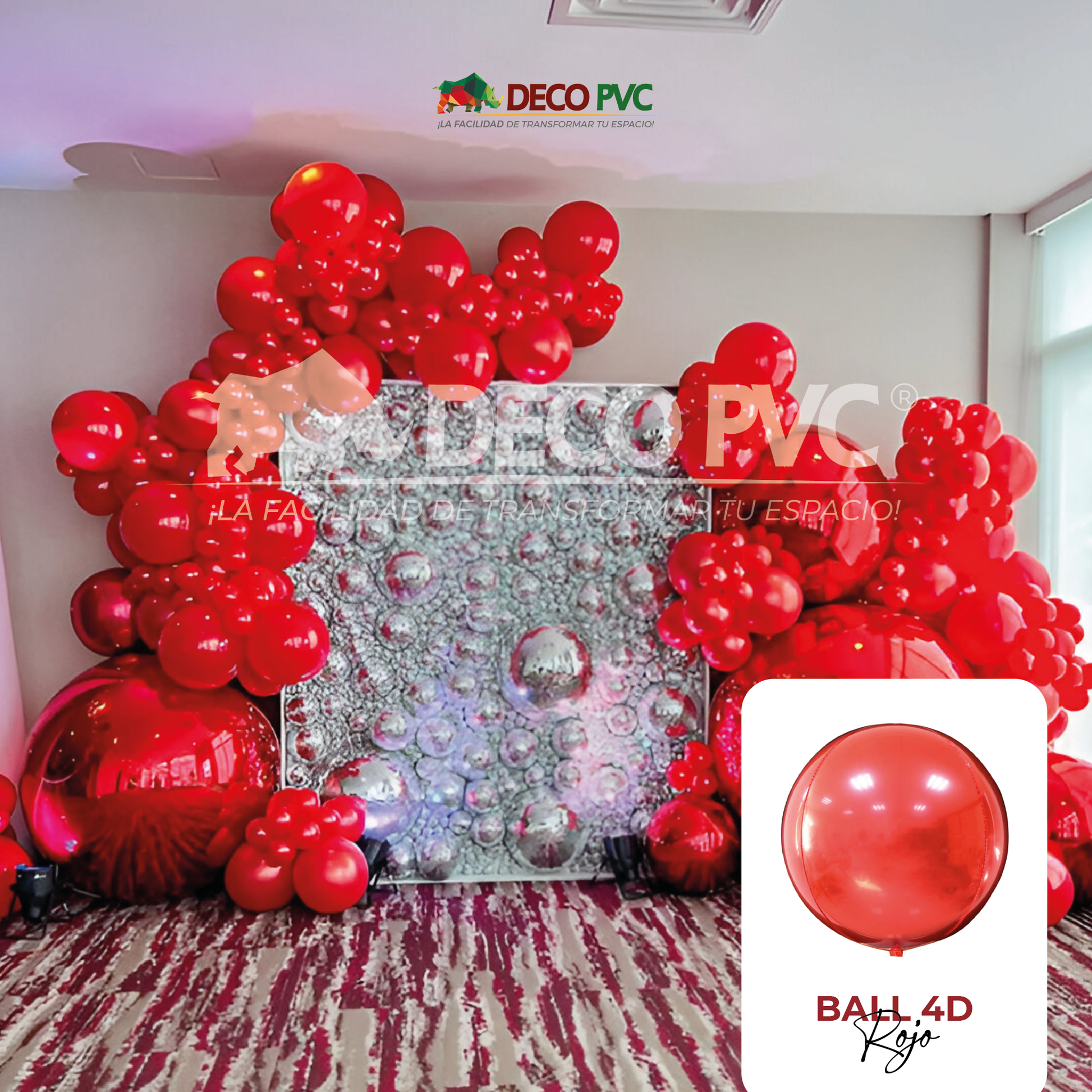 Globo Ball 4D Rojo - 4D006 - BolaBola®