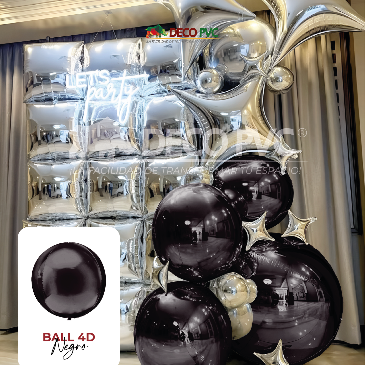 Globo Ball 4D Negro - 4D007 - BolaBola®