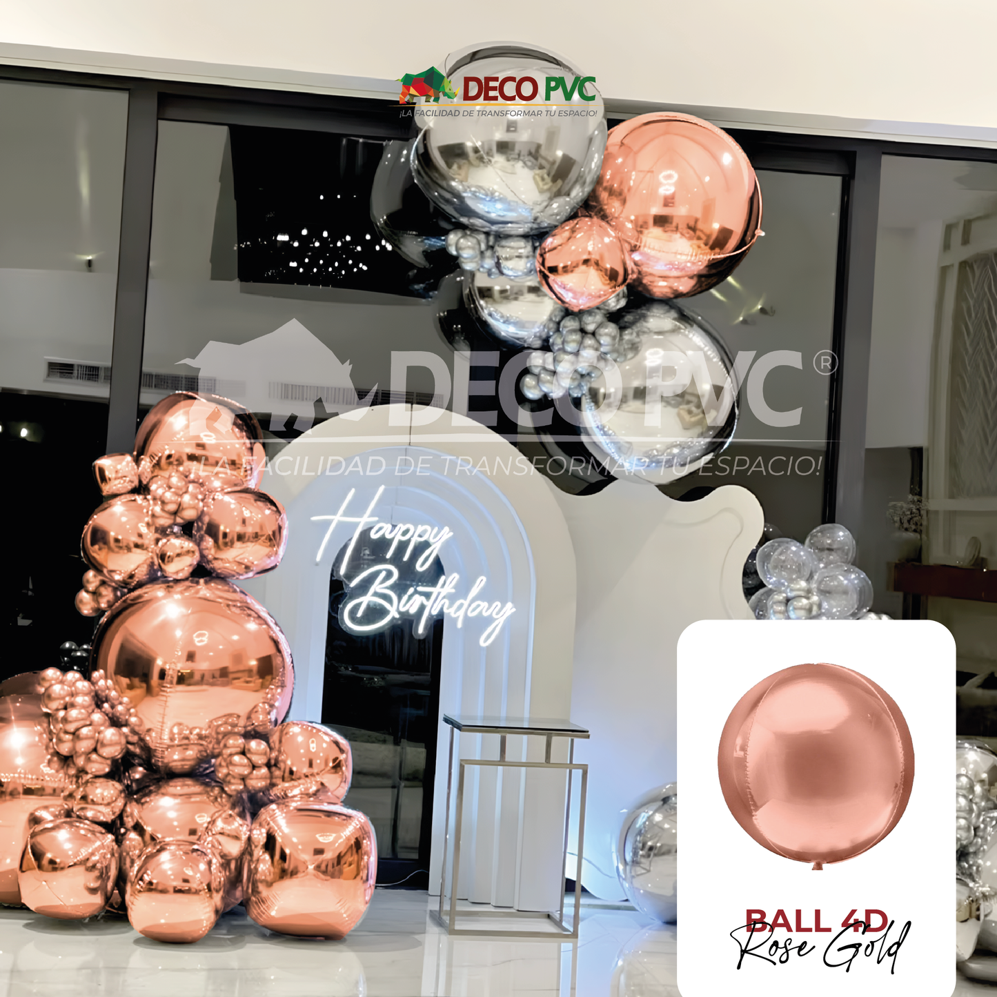 Globo Ball 4D Rose Gold- 4D003 - BolaBola®