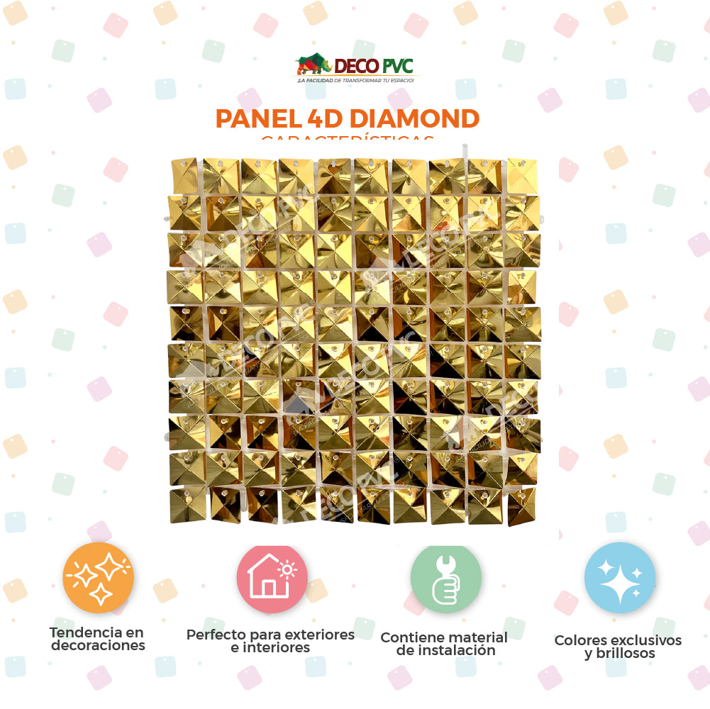 Panel 4D ECO Diamond Meteorito / 24pzas / 30*30cm