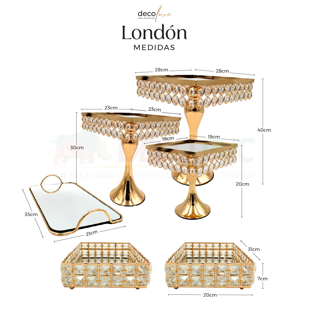 SET LONDON - DECOLUXE - BASE PARA PASTEL