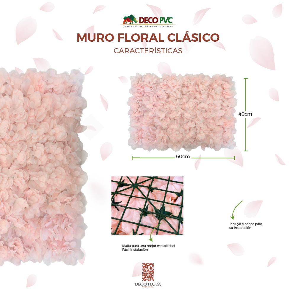 Muro Floral / Modelos Clásico - DECOFLORA®