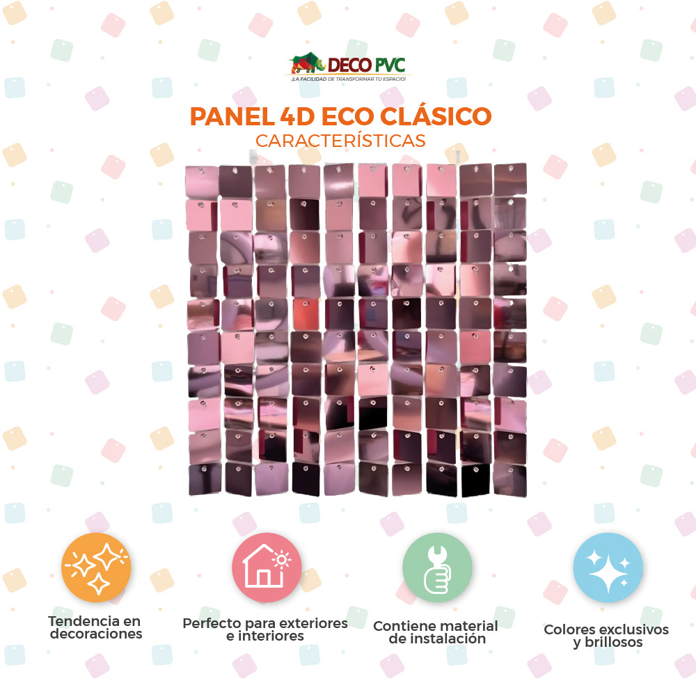 Panel 4D ECO Clásico Arcoíris / 24pzas / 30*30cm