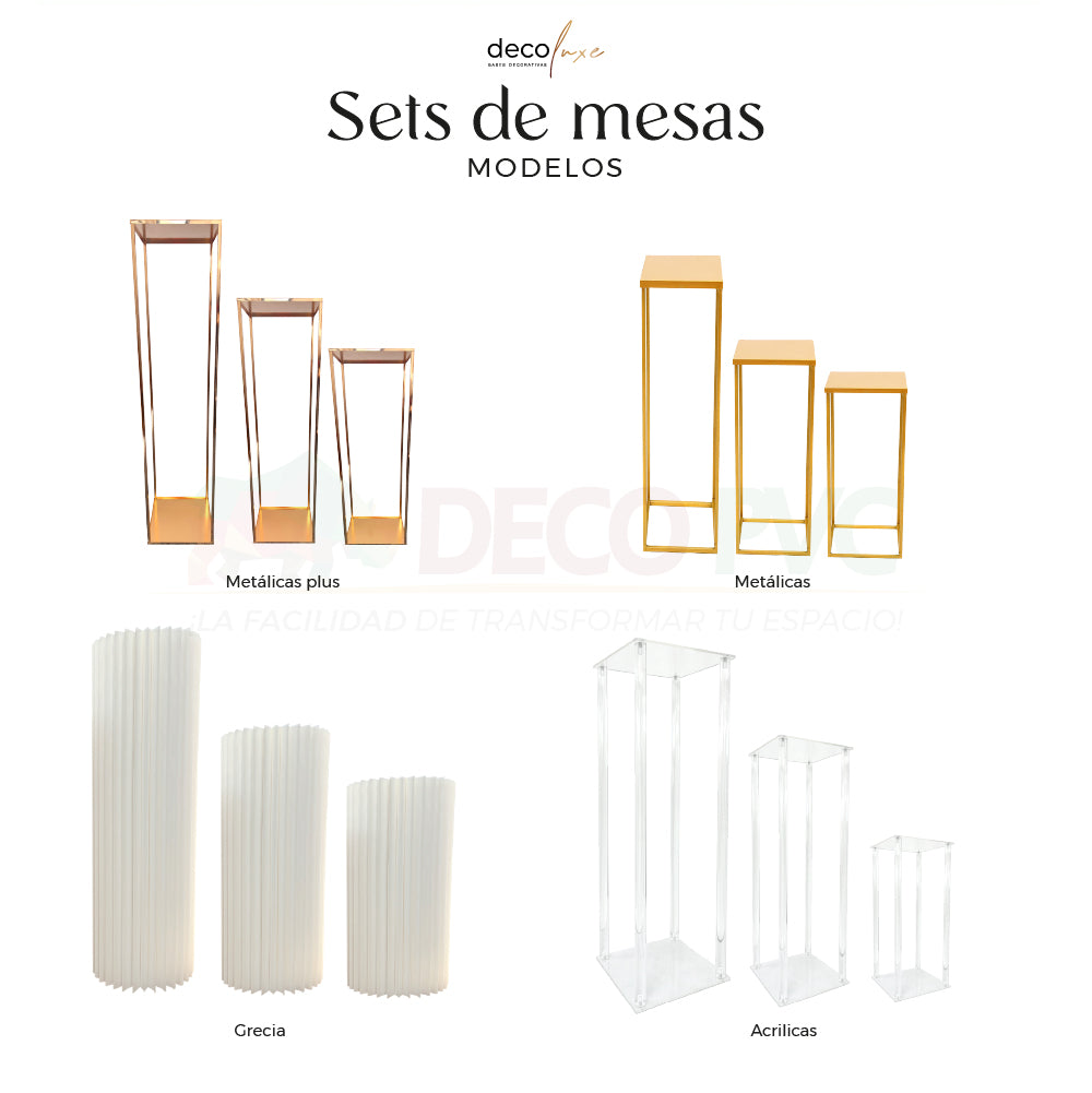 Set de 3 mesas - Decoluxe