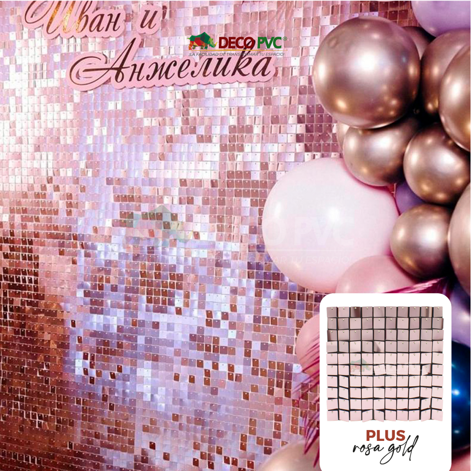 PANEL 4D Plus / 15pzas / 30*30cmRosa Gold