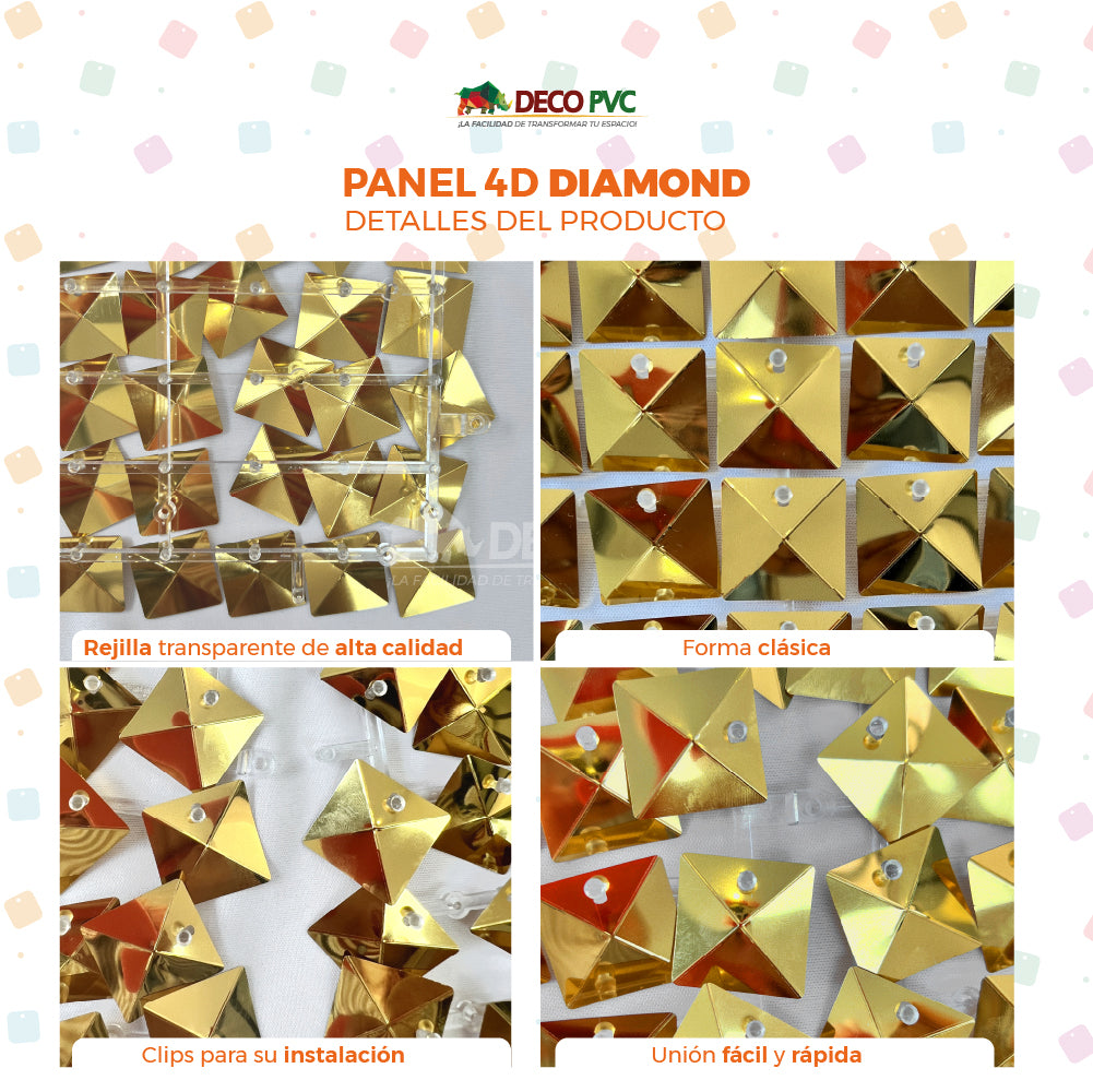 Panel 4D ECO Diamond Meteorito / 24pzas / 30*30cm