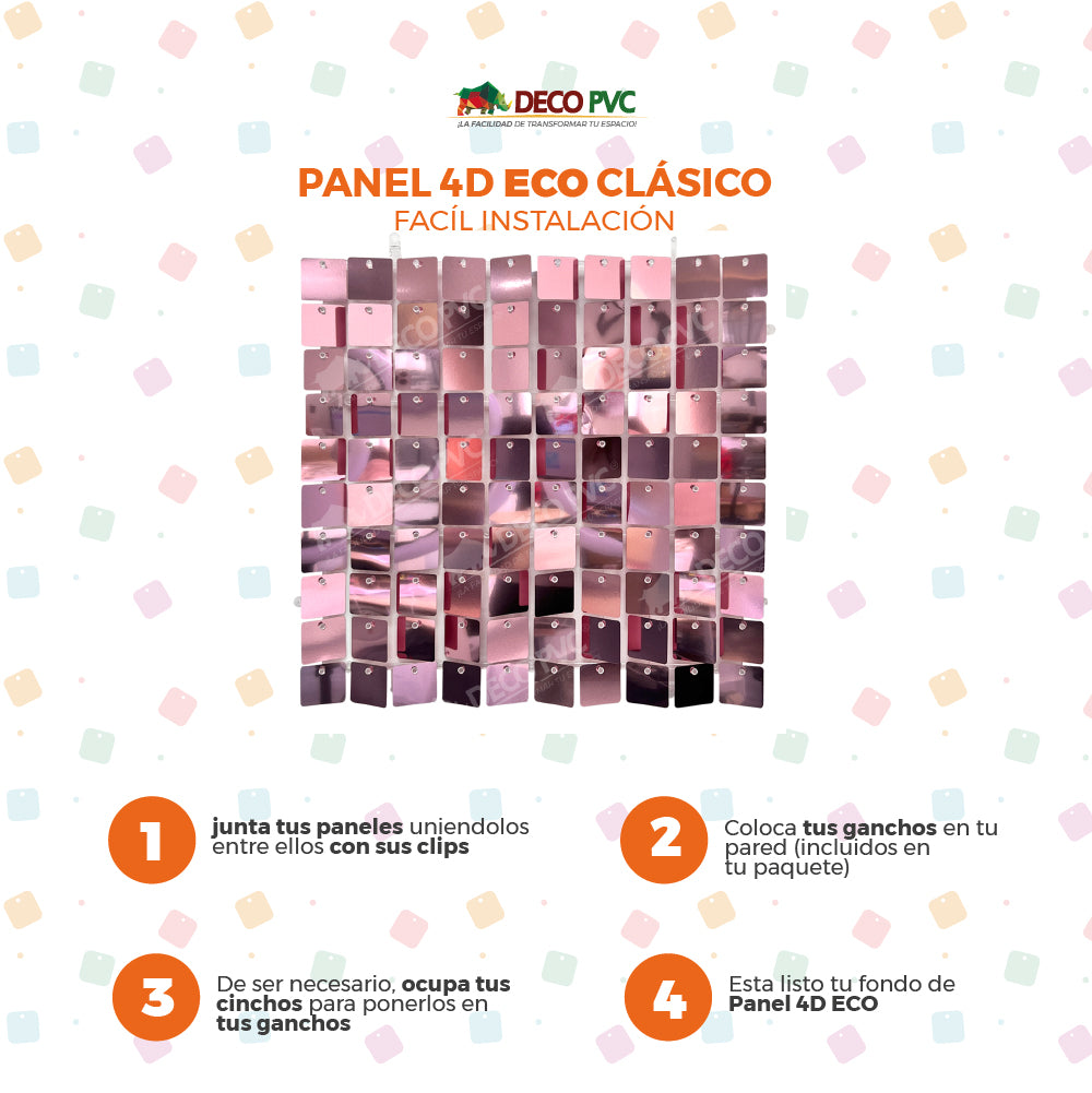 Panel 4D ECO Clásico Arcoíris / 24pzas / 30*30cm