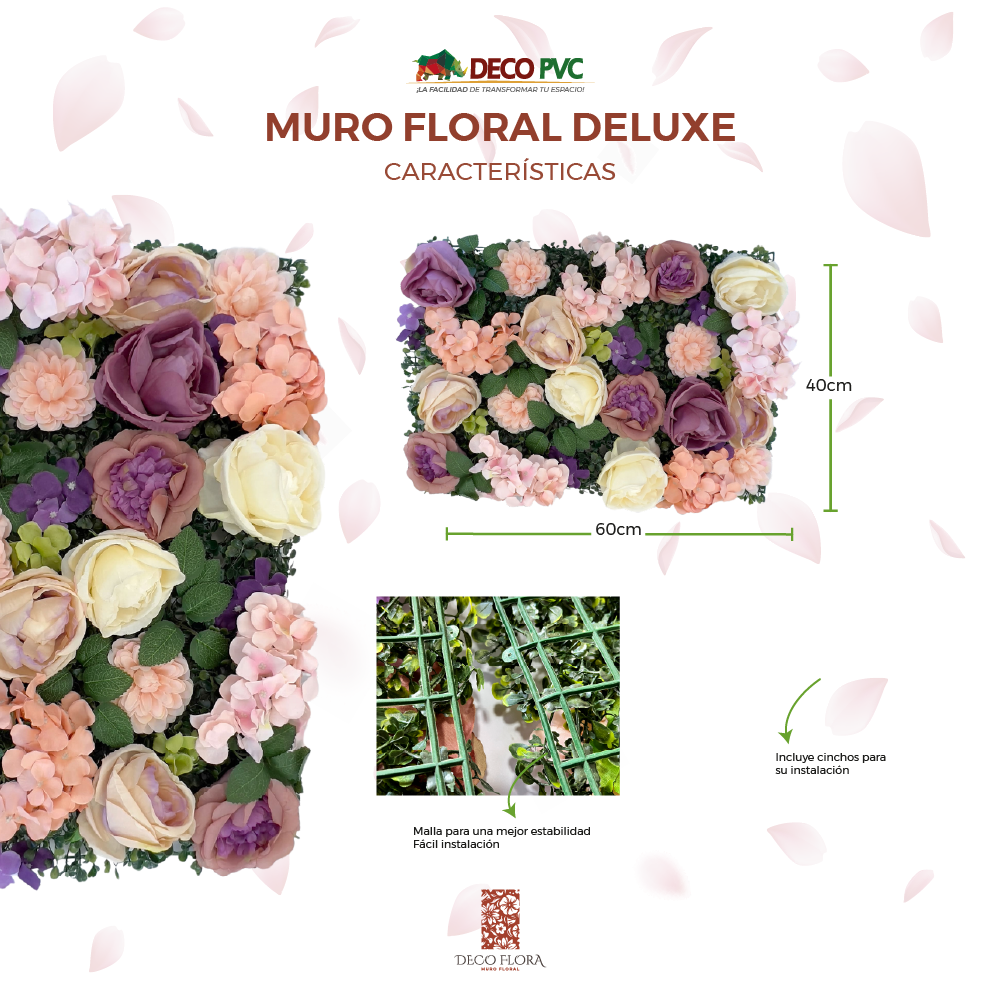 Muro Floral  / Modelos Deluxe - DECOFLORA®