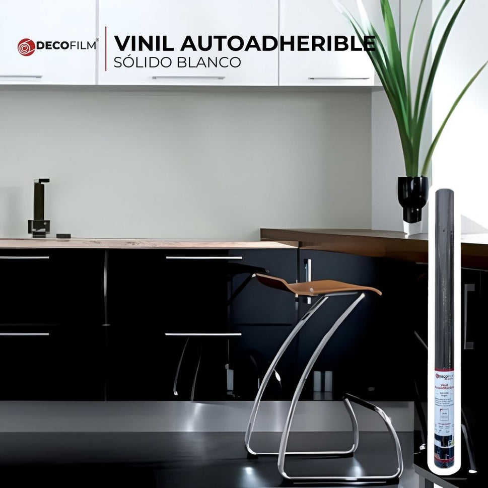 Vinil Autoadherible Sólidos (1.22x1m) - DECOFILM®NEGRO