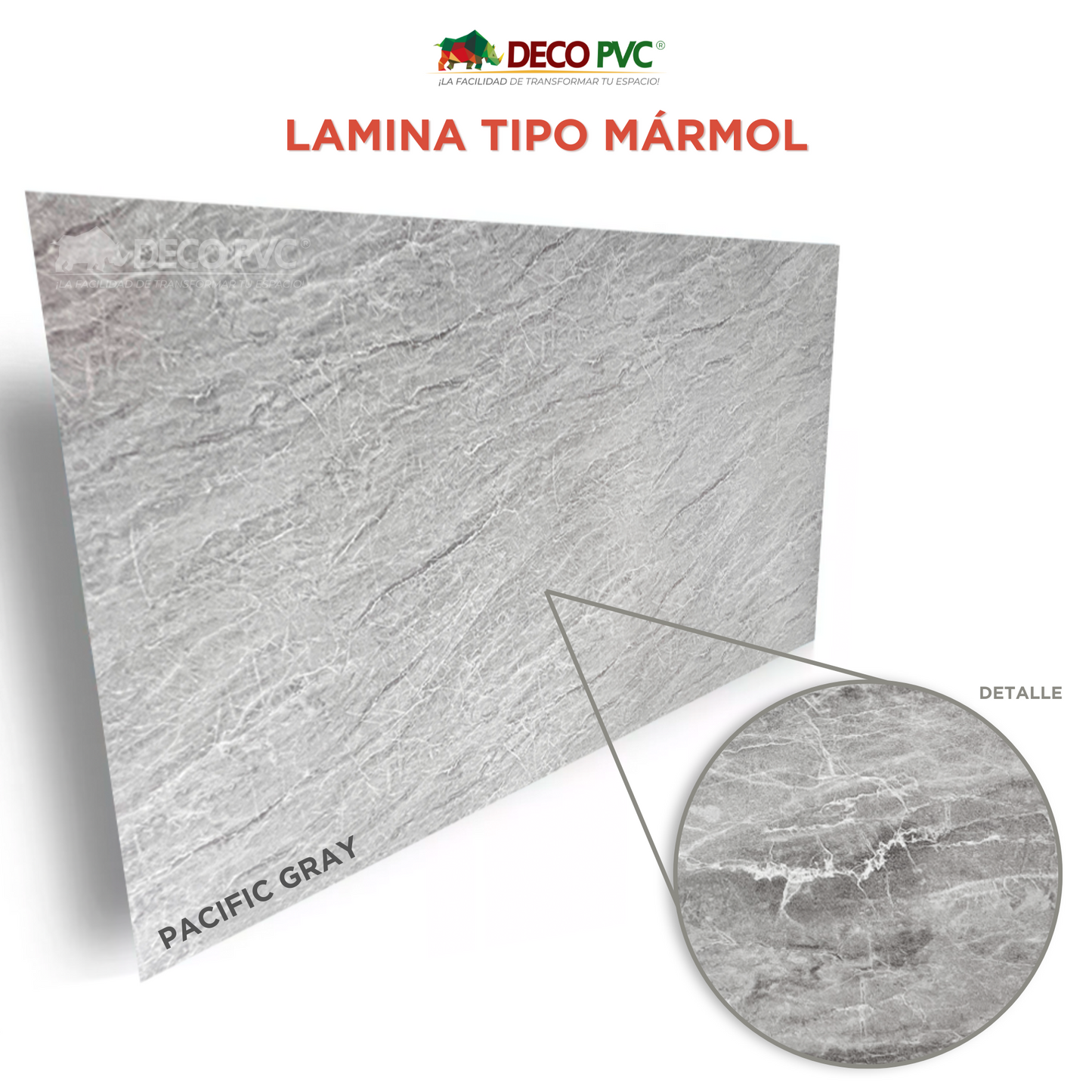 Lamina BBC - Pacific Gray  Mármol (5mm)