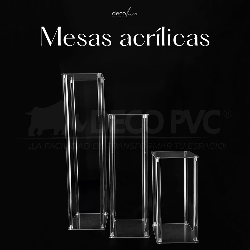 Set de 3 mesas acrilicas