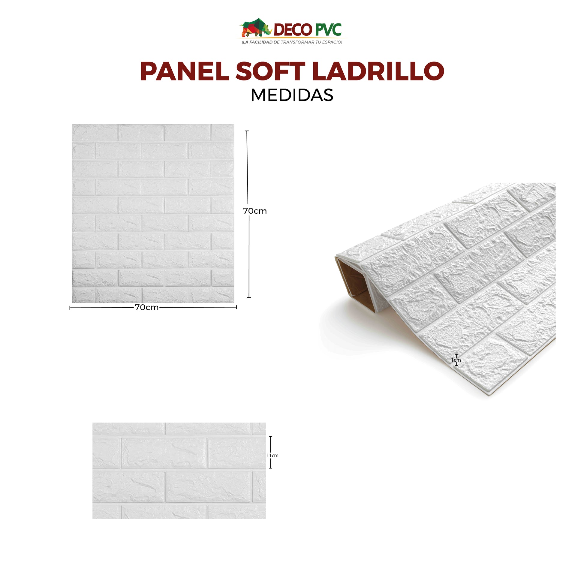 Panel Soft 3D Autoadherible  / 10pzas / 70*77cm