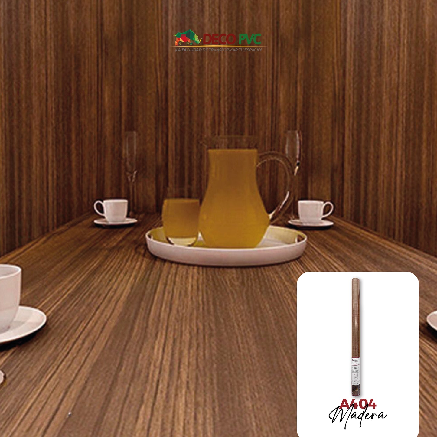 Vinil Autoadherible Madera en rollo (0.60x5m) - DECOFILM®