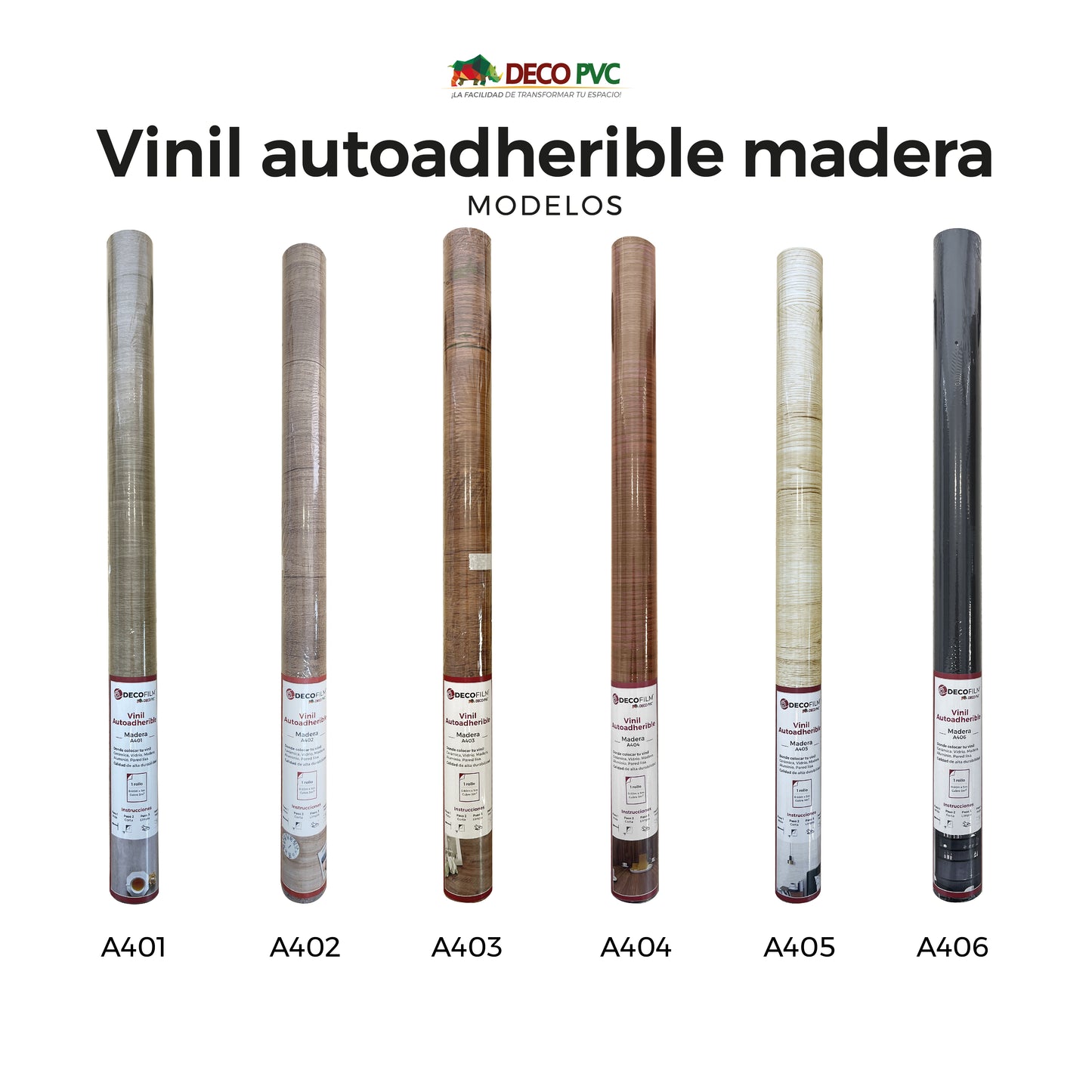 Vinil Autoadherible Madera en rollo (0.60x5m) - DECOFILM®