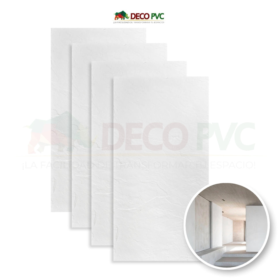 Blanco Texturizado BY100 - Panel de Piedra Flexible