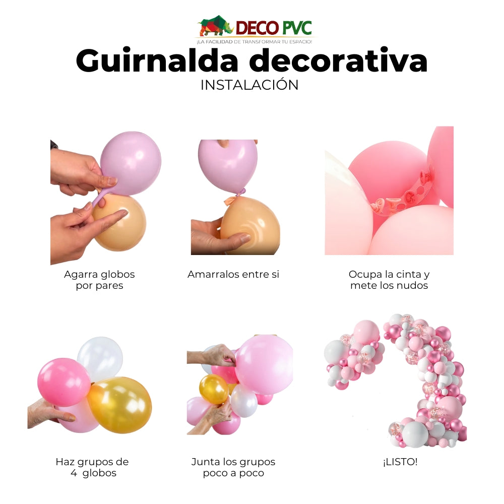 Estilo Durazno - Guirnalda decorativa de globos - BolaBola®