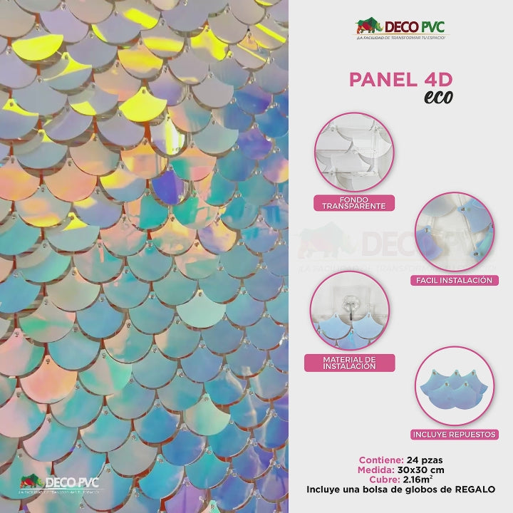 Panel 4D ECO Clásico Sirena / 24pzas / 30*30cm