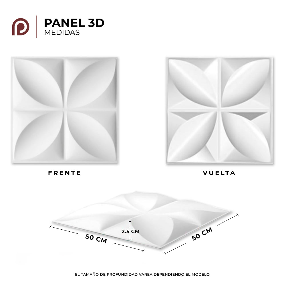 PANEL 3D -Ladrillo S060 / 10pzas / 50*50cm