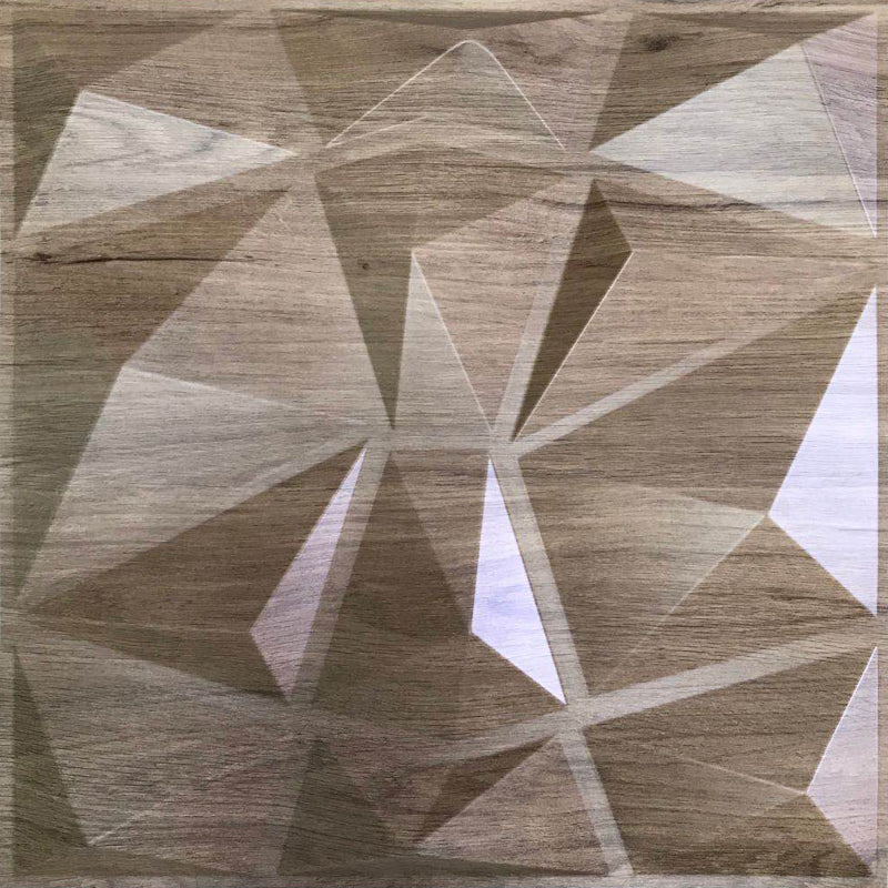 PANEL 3D -Cuarzo S050 / 10pzas / 50*50cmMADERA/WOOD