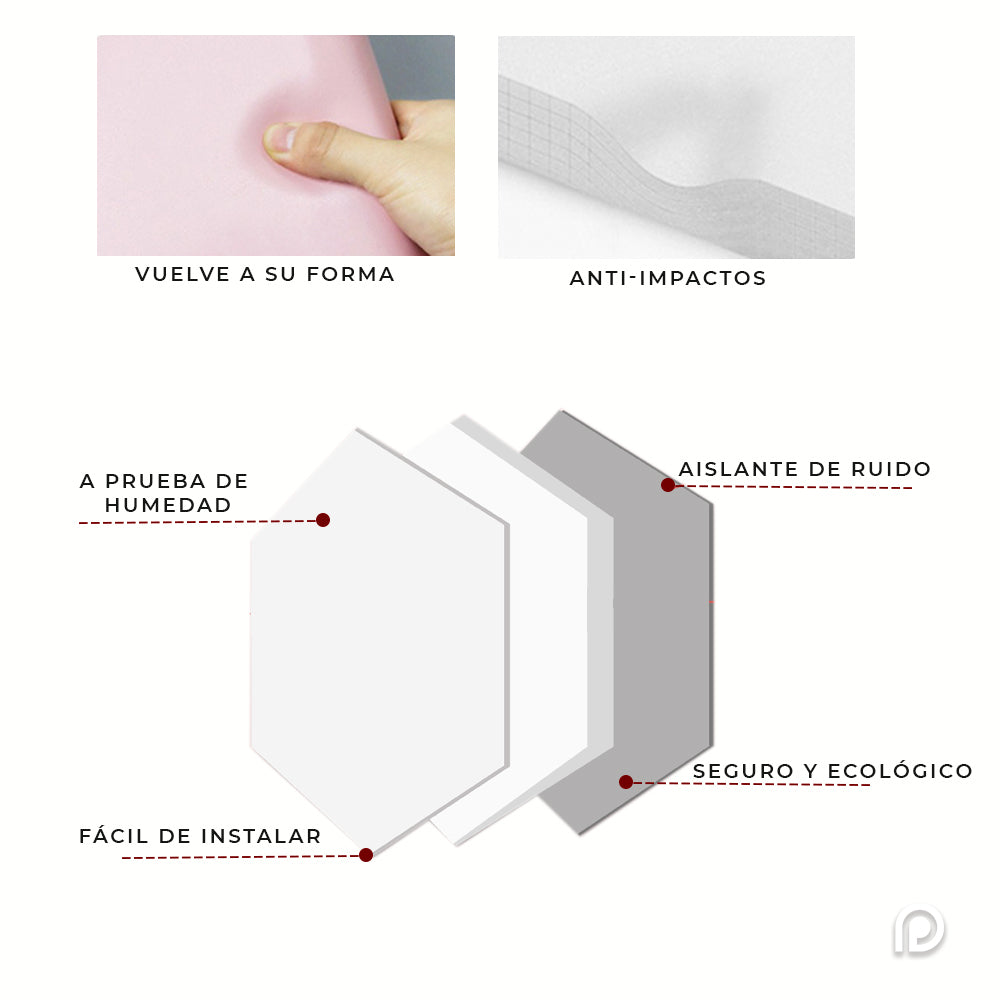 PANEL DECORATIVO SOFT HEXAGONAL