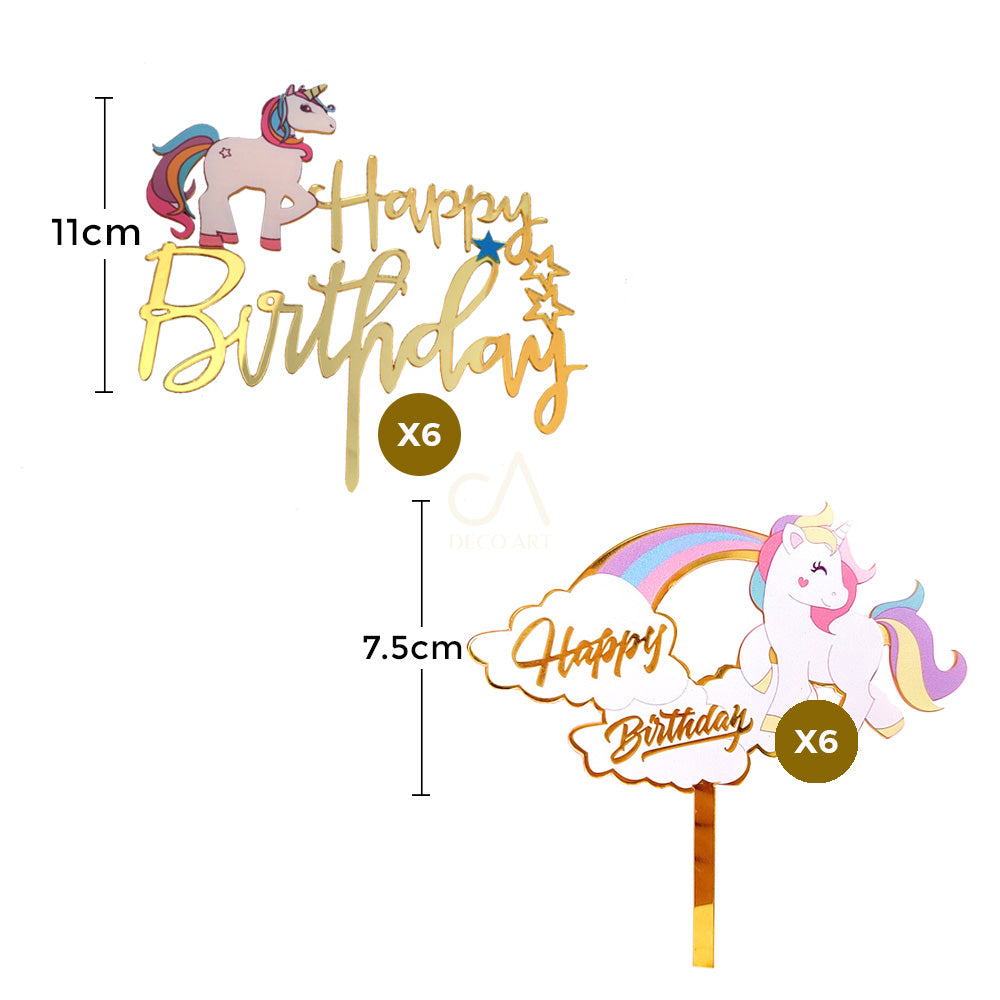 Top Artz - Unicornio Happy Birthday