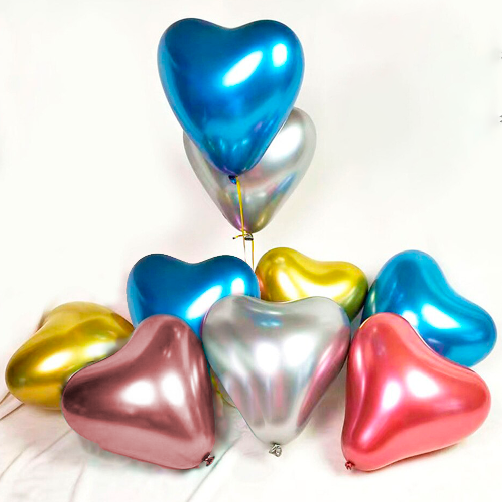 Globo Corazón Chrome 10" - BolaBola®