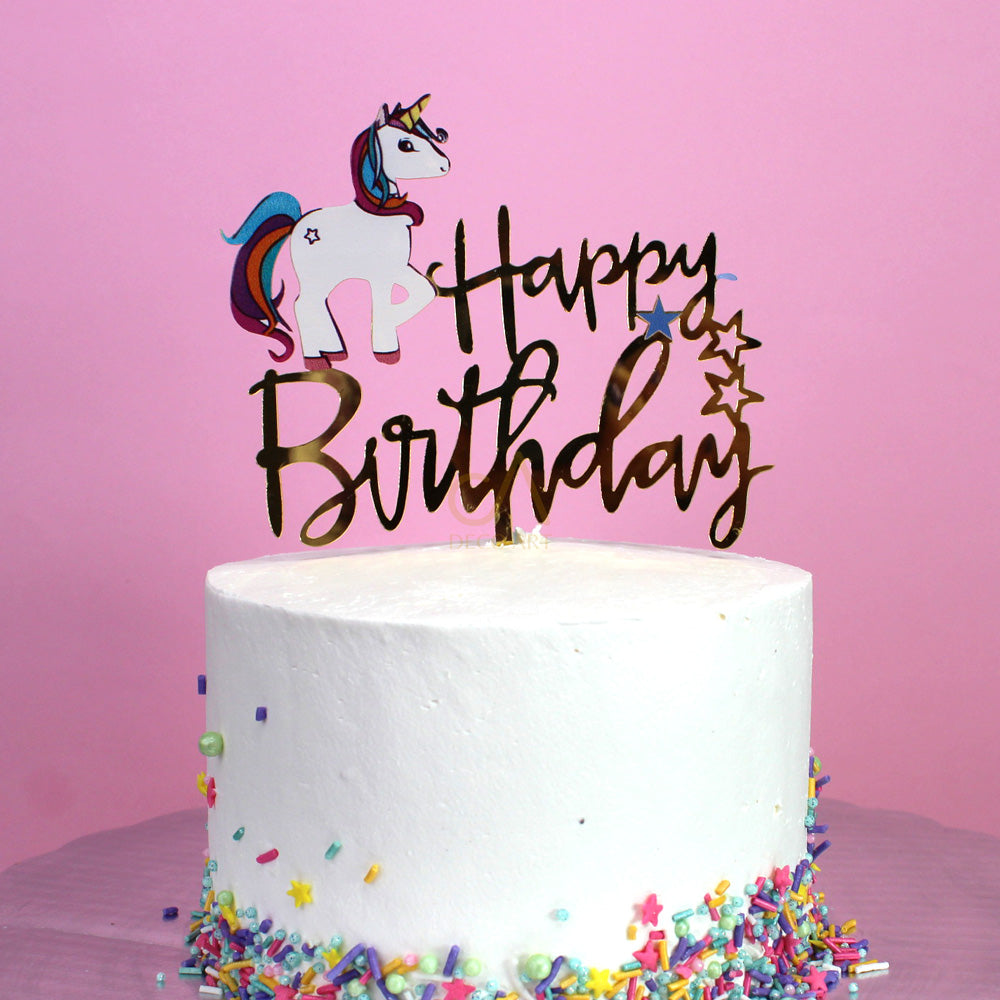 Top Artz - Unicornio Happy Birthday